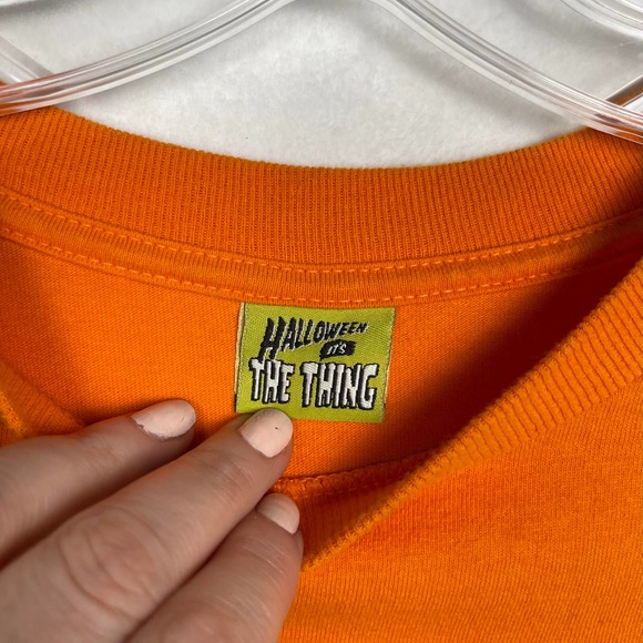The Thing Halloween The Snoring He Beast Monster‎ Orange T-Shirt Size Large Mens - Picture 4 of 6